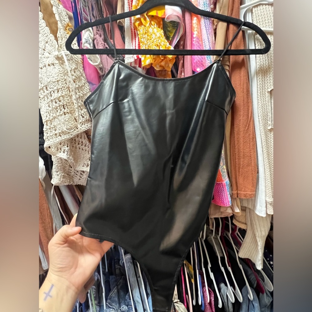 Faux Leather tank top